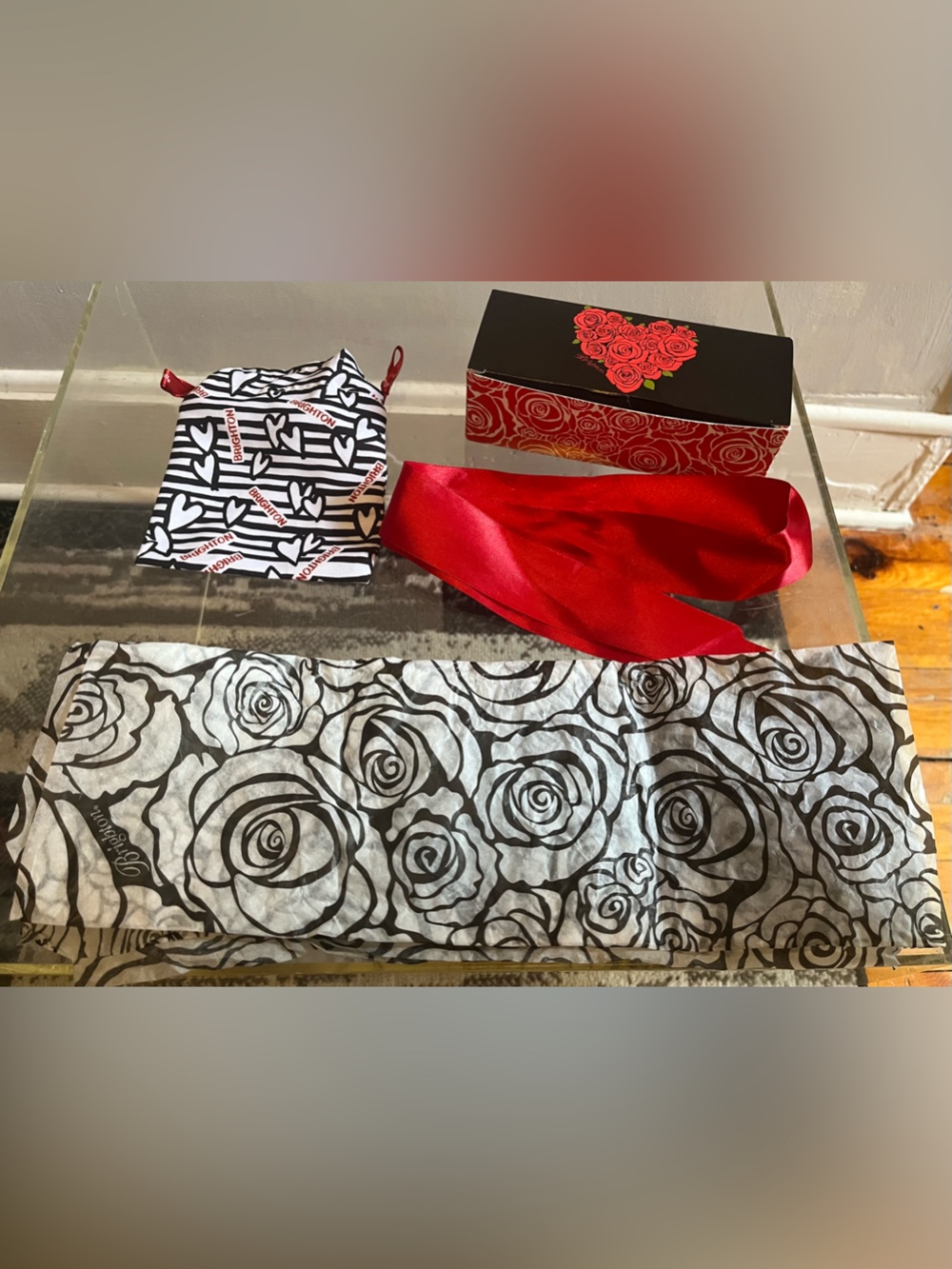 Brighton Gift Box & Drawstring Dust/Gift Bag Plus Ribbon and Brighton Paper